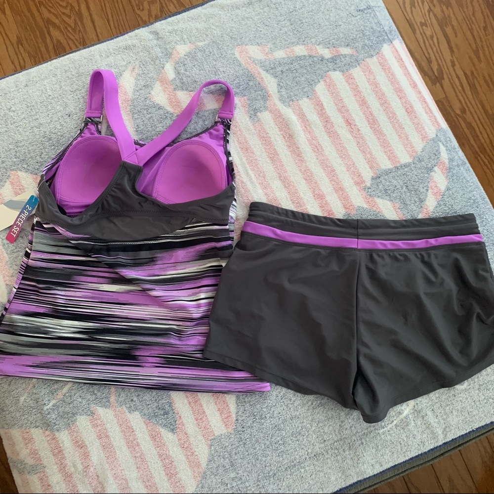 NWT ZeroXposur Short/Tankini Swim Set Size 10 - Picture 6 of 14